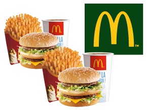 2 maxi best of big mac ou filet o fish = 13.90€ - mcdonald's lyon st priest